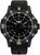 Orologio da uomo nero con quadrante rotondo, indici e punti luminescenti