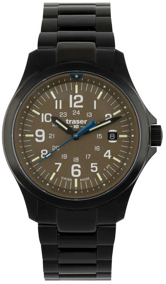 Orologio da uomo Traser P67 Officer Pro Khaki 111076 • Tecnologia luminosa Trigalight • Swiss Made