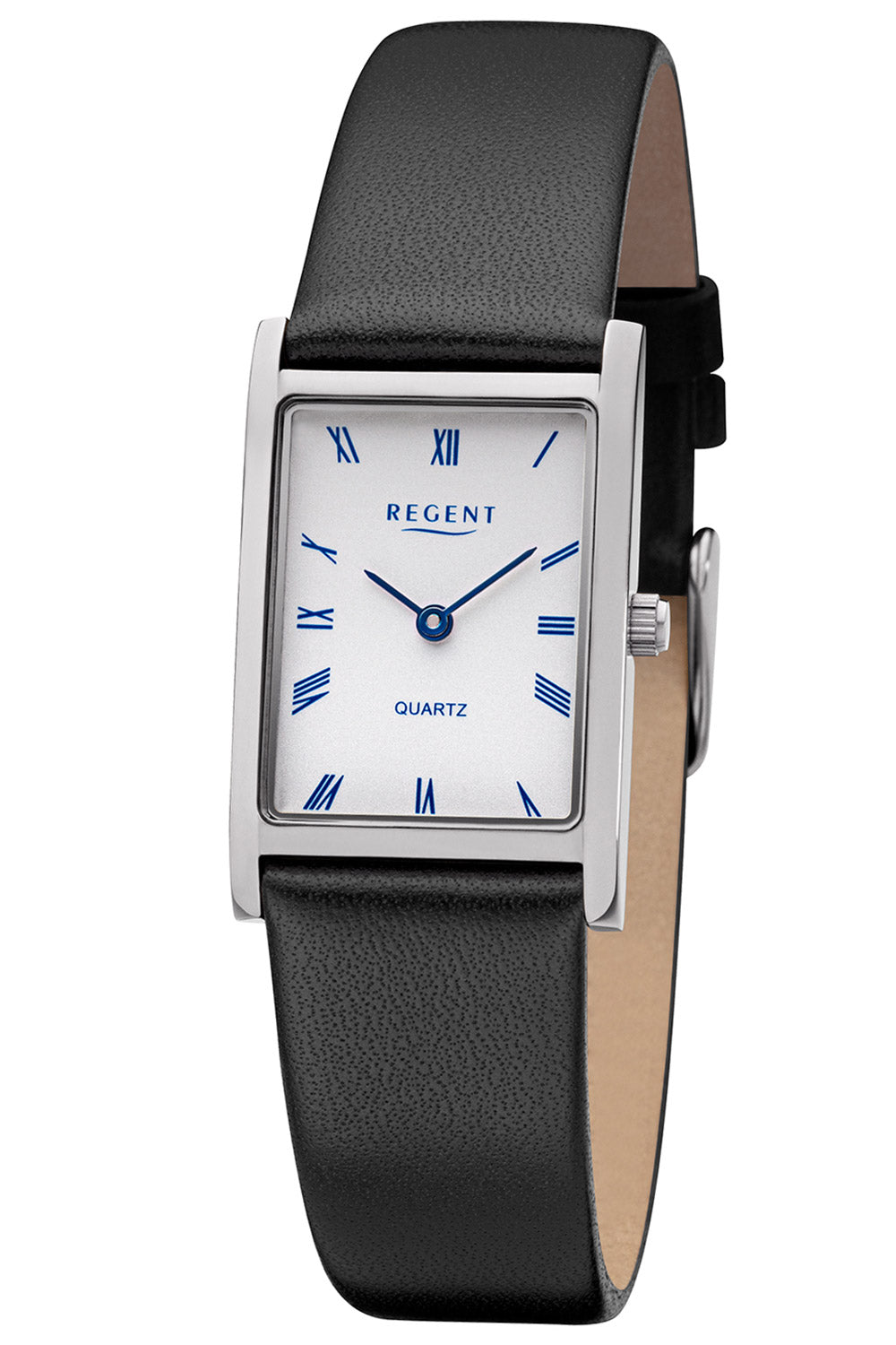Regent F-1300 Damen Armbanduhr Silber • Mineralglas • Römische Ziffern