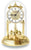 Orologio da tavolo con movimento al quarzo, meccanismo a pendolo color oro e quadrante romano