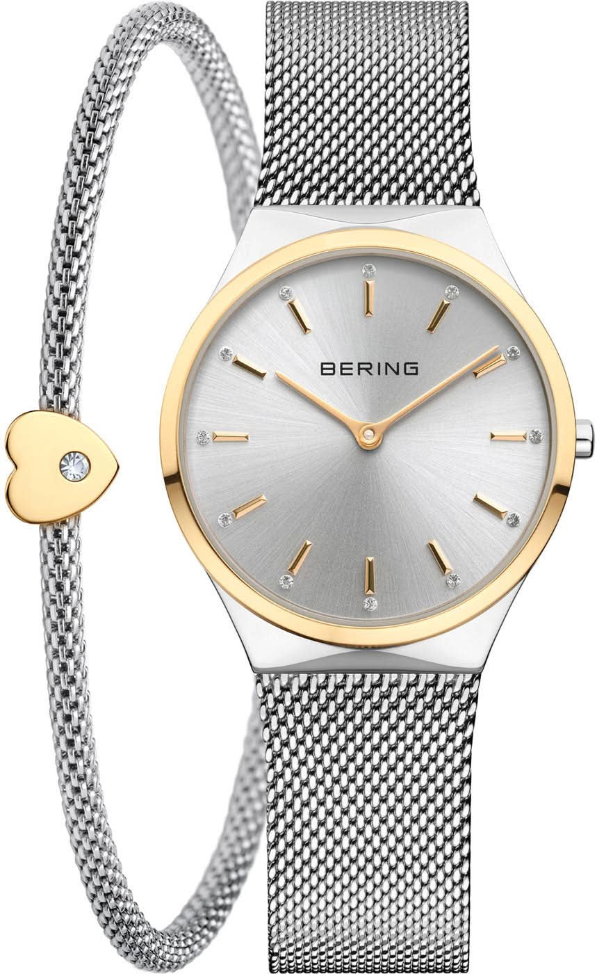 Orologio da donna Bering 12131-014-GWP • Vetro zaffiro • Maglia milanese