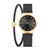 Bering Classic 12131-132-GWP Damenuhr Goldfarben • Saphirglas • Milanaise-Armband mit Charm-Armband