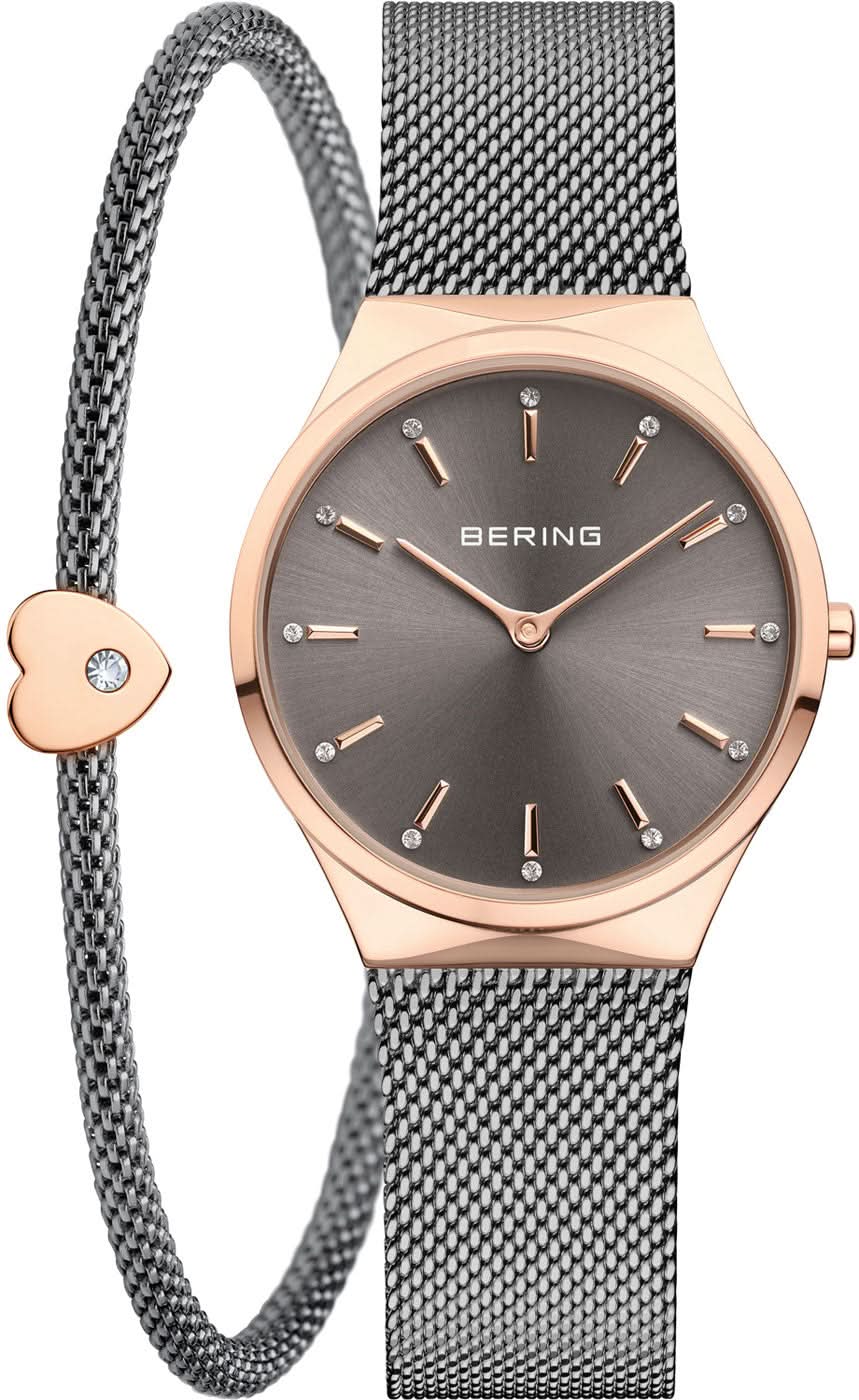 Orologio da donna Bering Classic 12131-369-GWP • Vetro zaffiro antigraffio • Bracciale in maglia milanese
