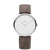Danish Design Tidløs IV12Q1231 Ærø Armbanduhr Silber/Taupe • Mineralglas • Lederarmband
