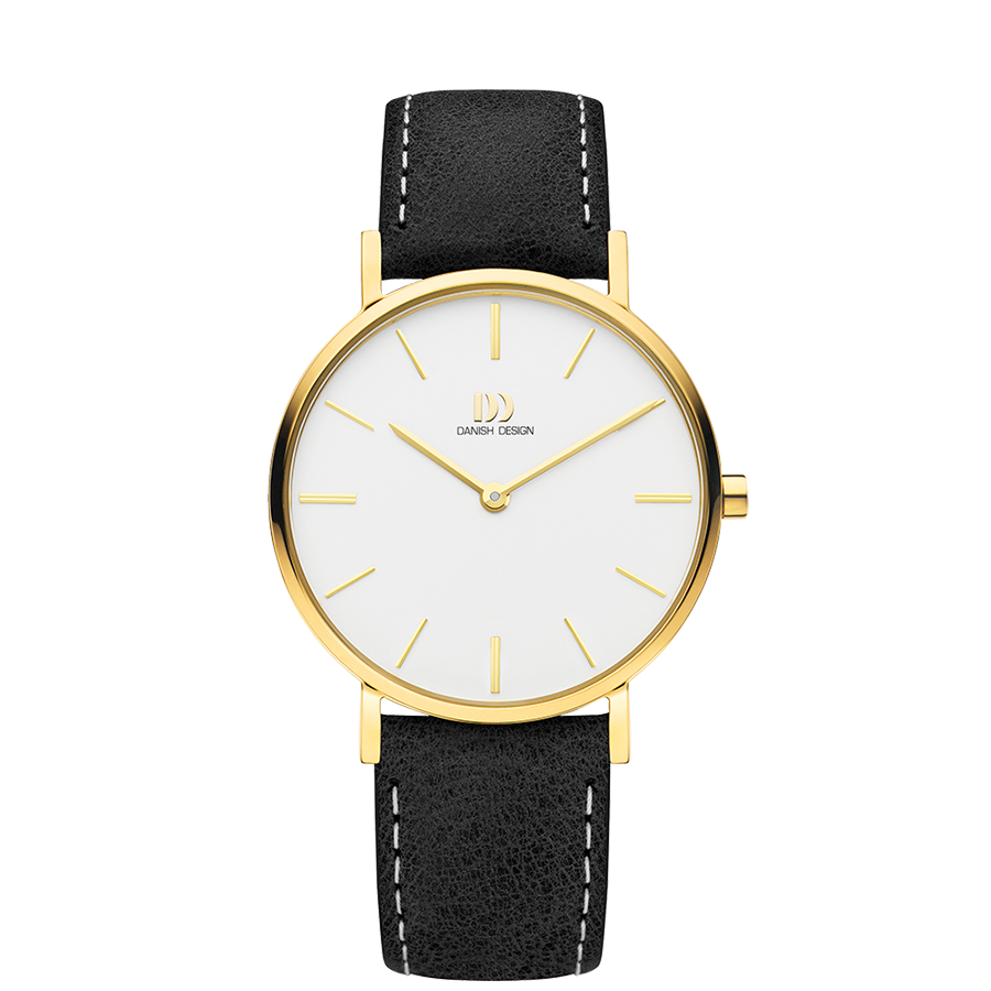 Danish Design Tidløs IV15Q1231 Ærø Damen Armbanduhr Silber-Gold • Mineralglas • Lederarmband