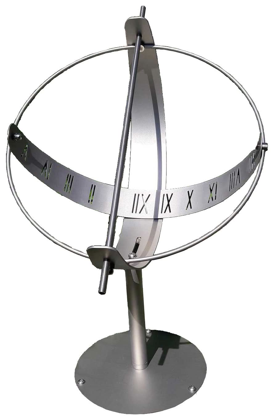 "Orologio da giardino Sunshine Garden in acciaio inox • Indicazione dell'ora tramite posizione del sole • Design senza tempo per il giardino"