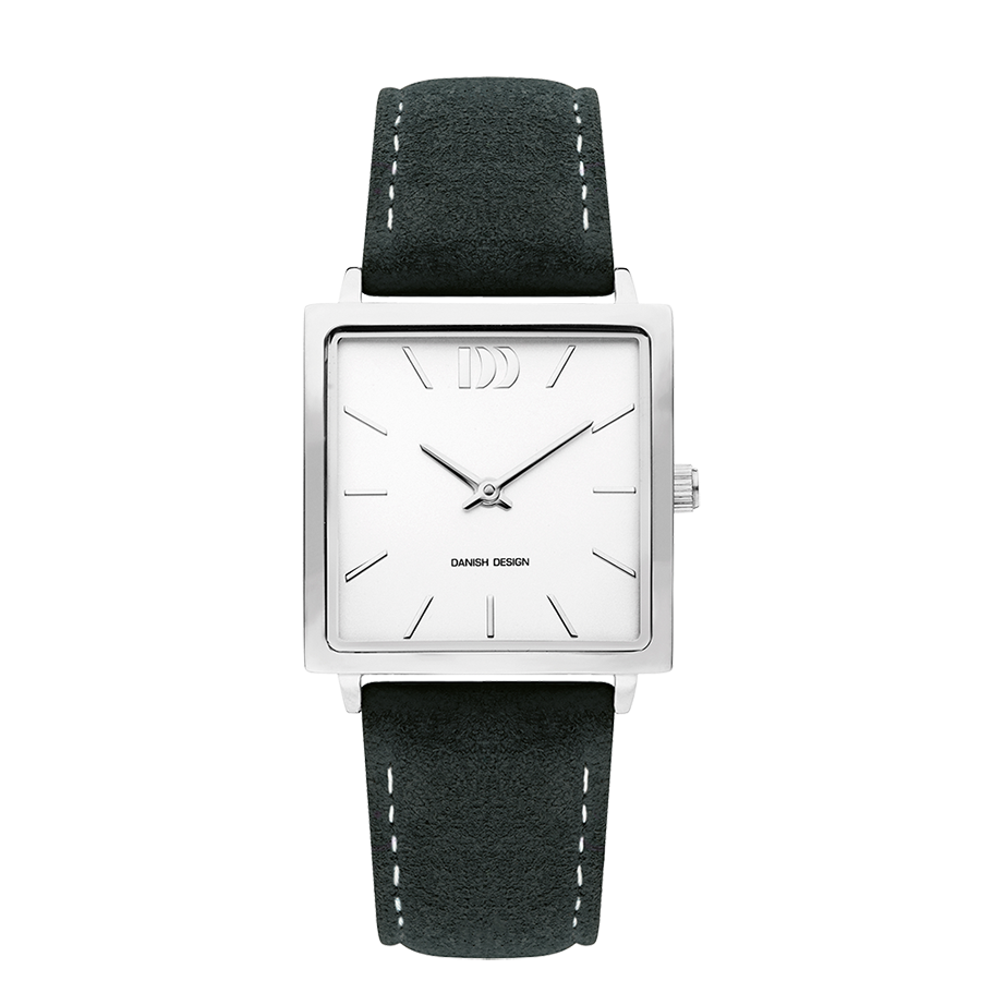Danish Design Miami IV12Q1248 Damen Armbanduhr Silber • Wildlederarmband • Minimalistisches Design