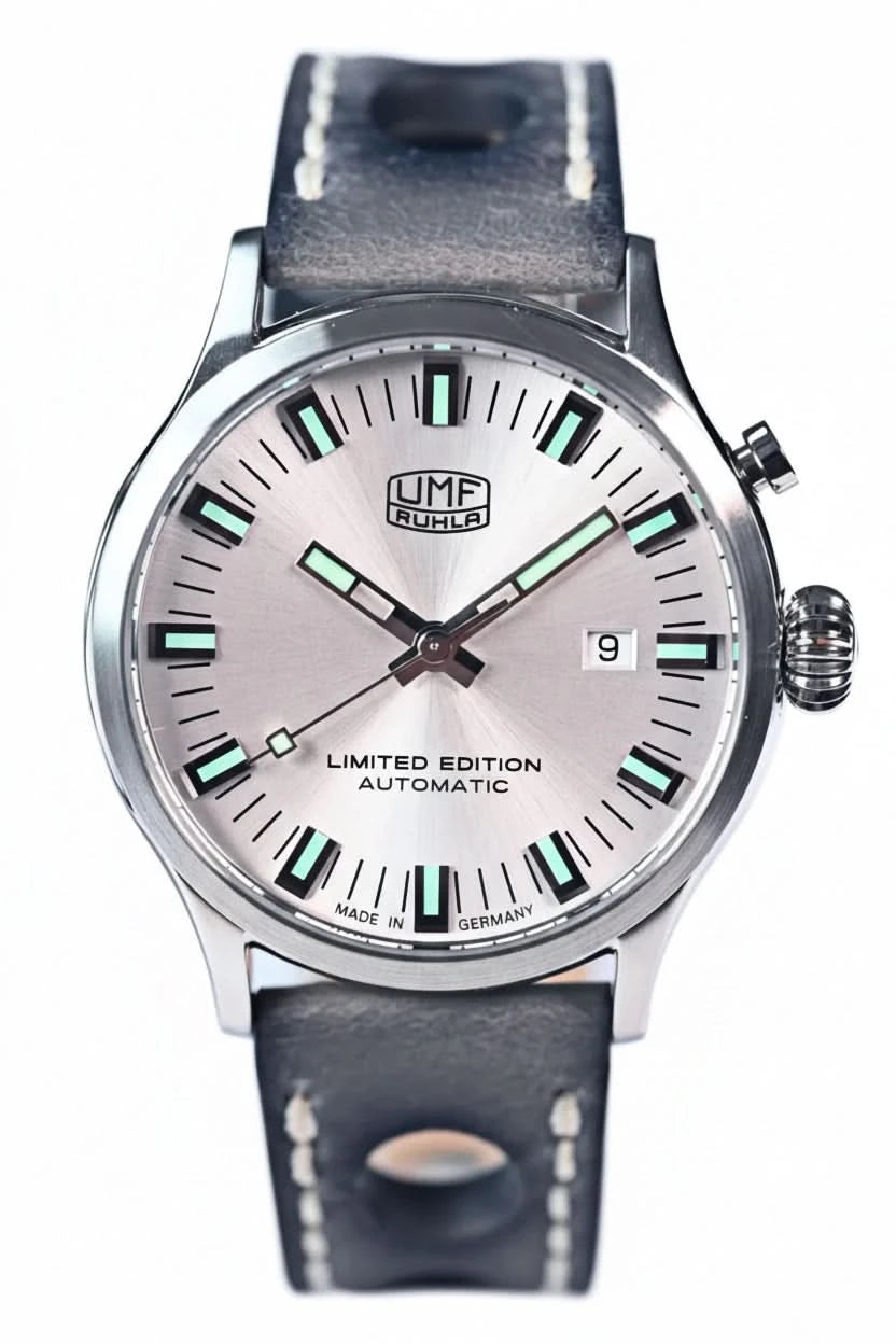 Orologio da uomo UMF Ruhla 1256-1 • Made in Germany • Vetro zaffiro antigraffio