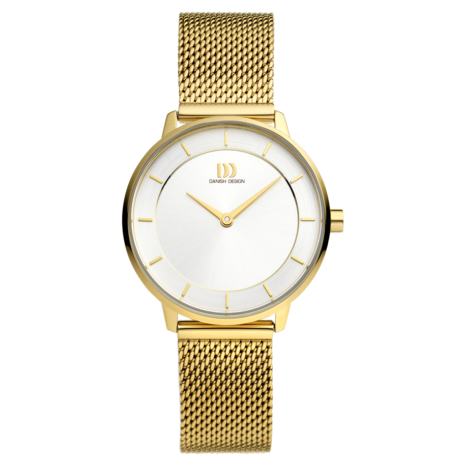 Danish Design Lana IV05Q1294 Damenuhr Gold • Milanaise-Armband • Mineralglas