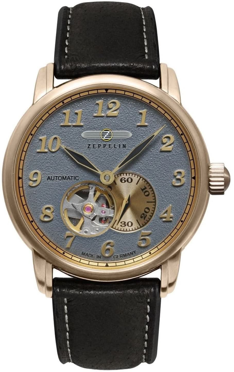 Orologio da uomo Zeppelin LZ 127 Graf Zeppelin 7664-5 • Bilanciere a vista • Made in Germany