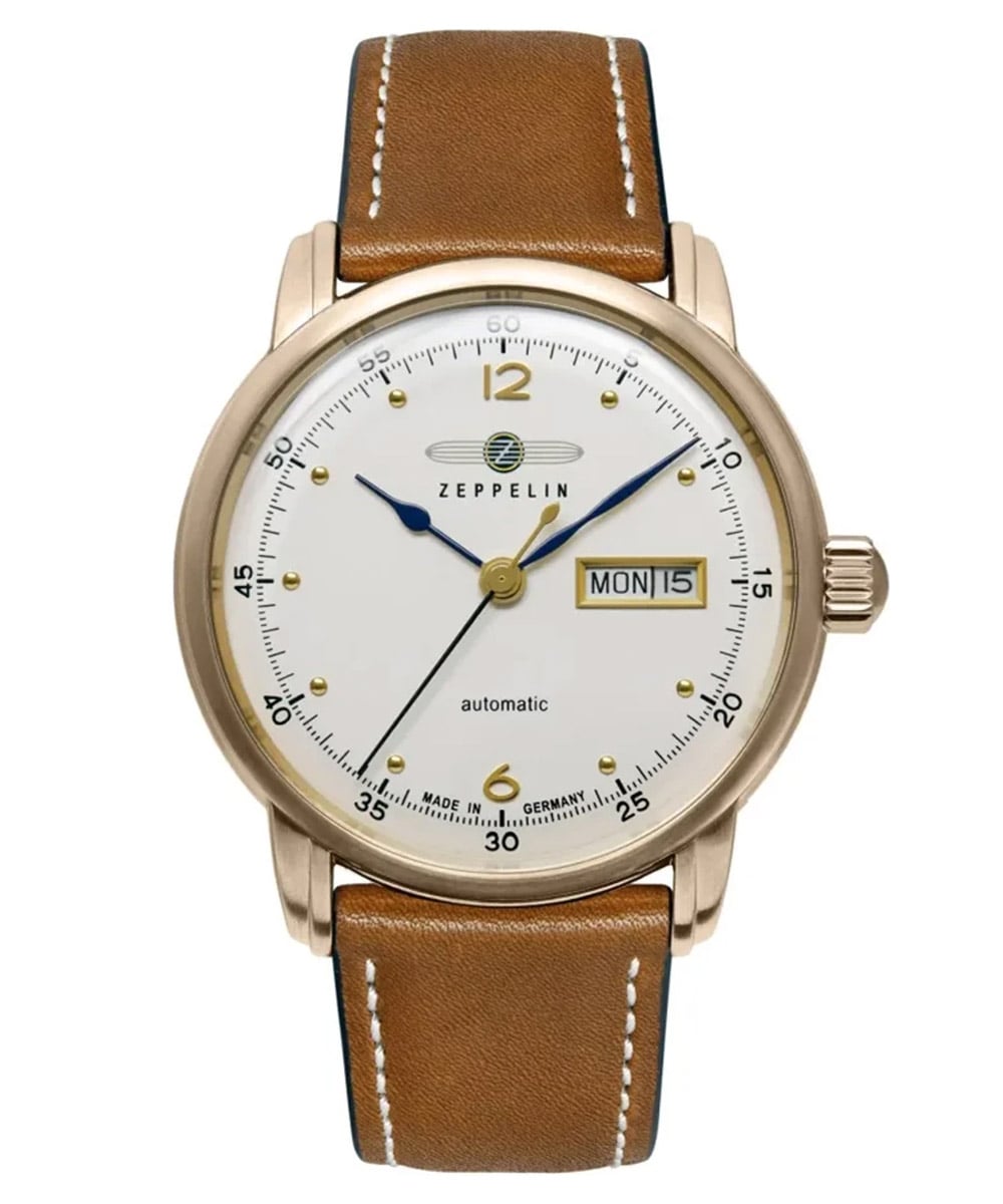 Zeppelin Barcelona 9564-5 Herrenuhr Automatik Braun/Goldfarben • Miyota Automatikwerk • Datum- und Wochentagsanzeige