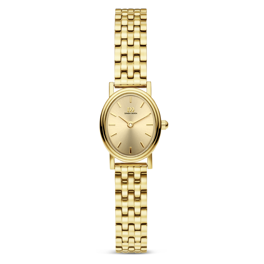 Danish Design Eloise IV96Q1310 Damenuhr Gold • Ovales Gehäuse • Schnellwechselarmband
