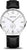 Orologio da uomo con quadrante bianco e cinturino in pelle nera