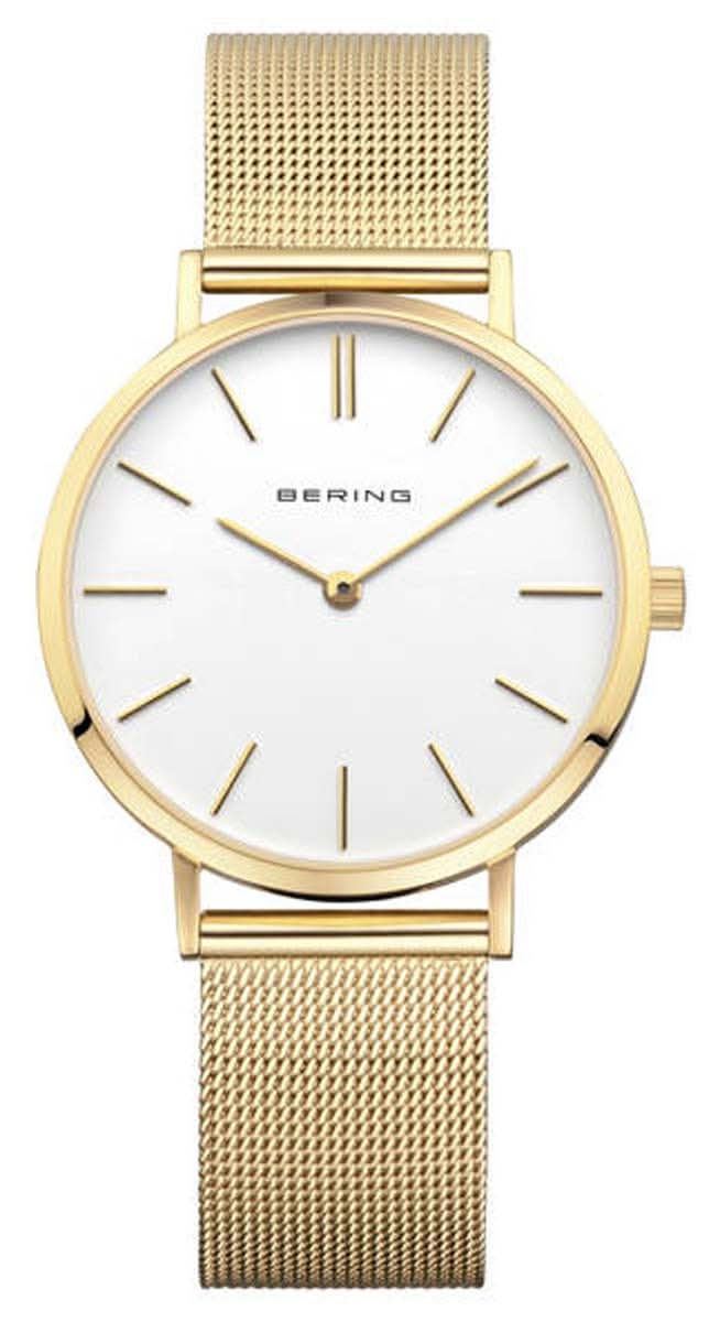 Bering Classic 14134-331 Orologio da Donna • Vetro Zaffiro Antigraffio • Bracciale Milanaise Raffinato