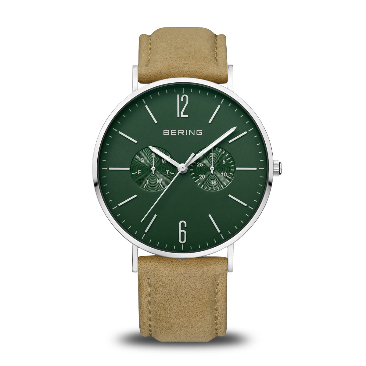 Bering Classic 14240-608 Herren Armbanduhr Grün • Saphirglas • Dänisches Design