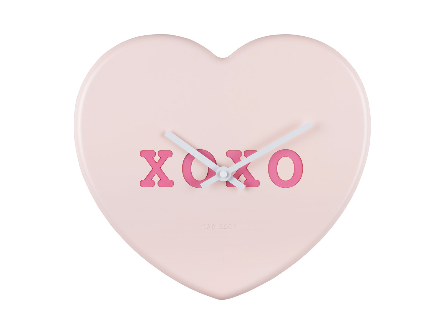 Karlsson Heart Candy KA5985LP Wanduhr Soft Pink • Herzform • Design von Iris Dijkers