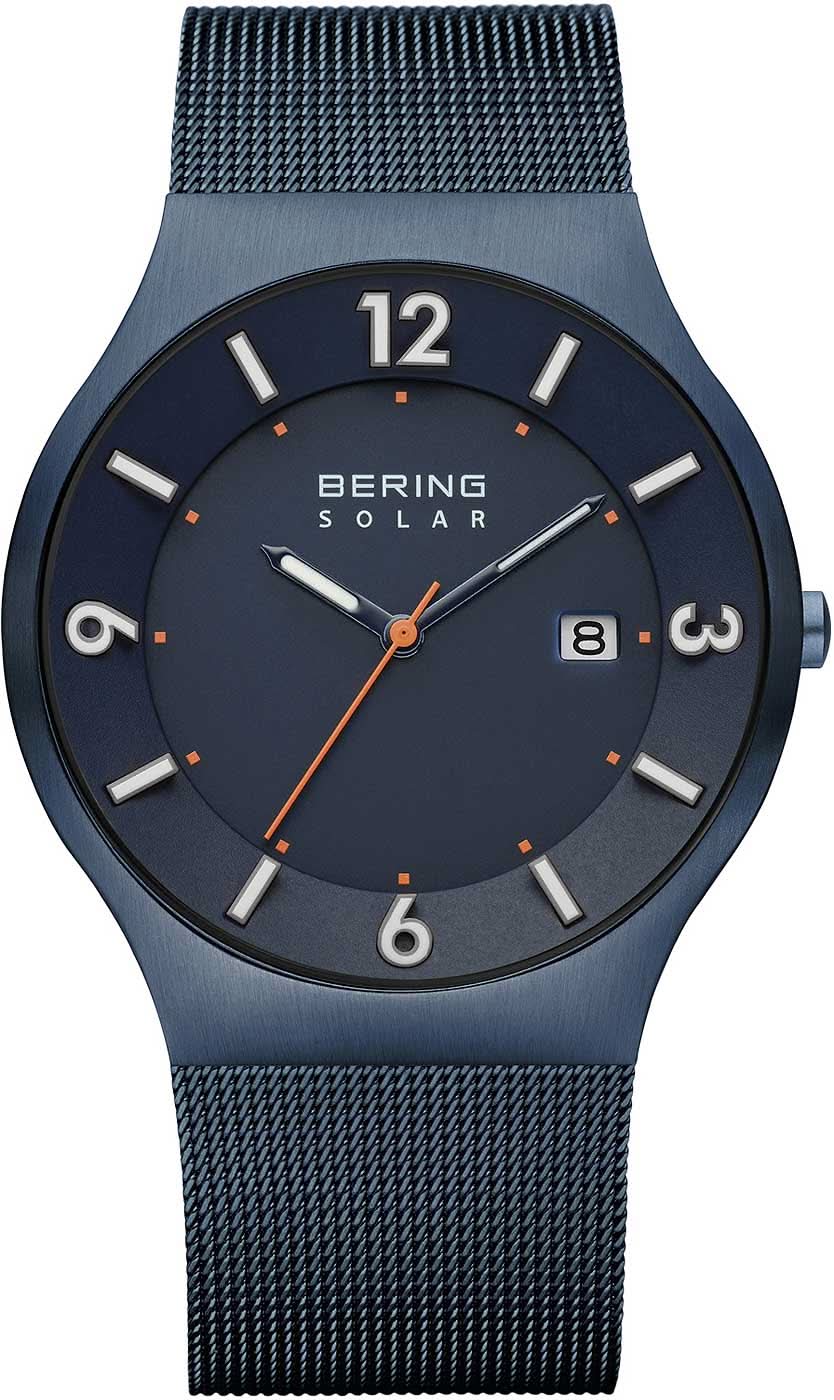 Orologio da uomo Bering Solar 14440-393 • Vetro zaffiro antigraffio • Bracciale milanese raffinato