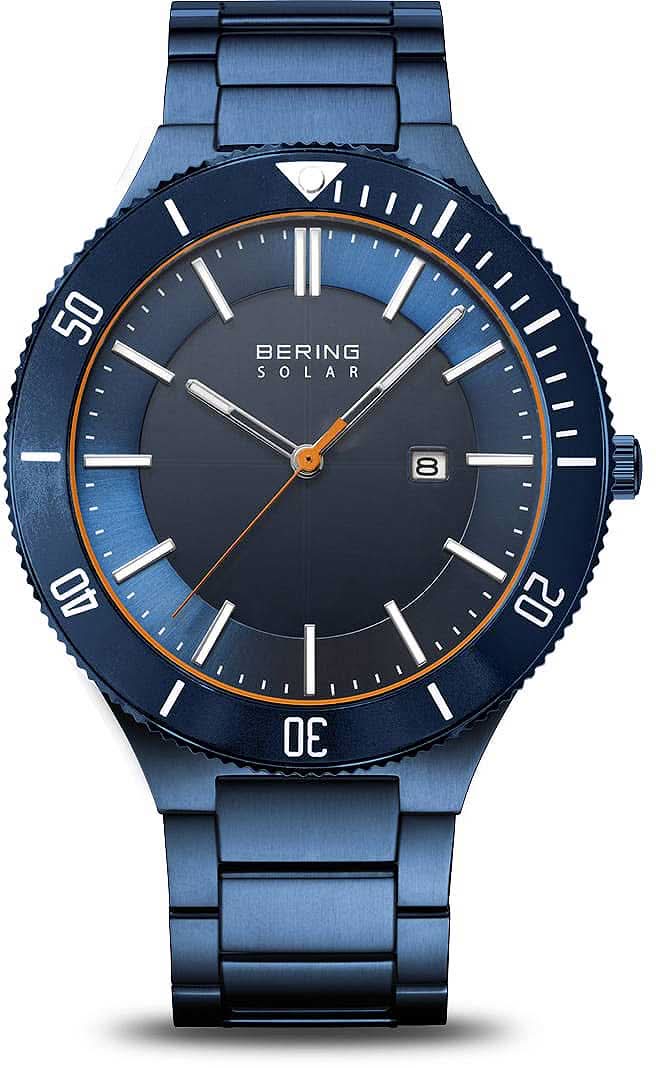 Orologio da uomo Bering Solar 14443-797 • Vetro zaffiro antigraffio • Bracciale milanese raffinato