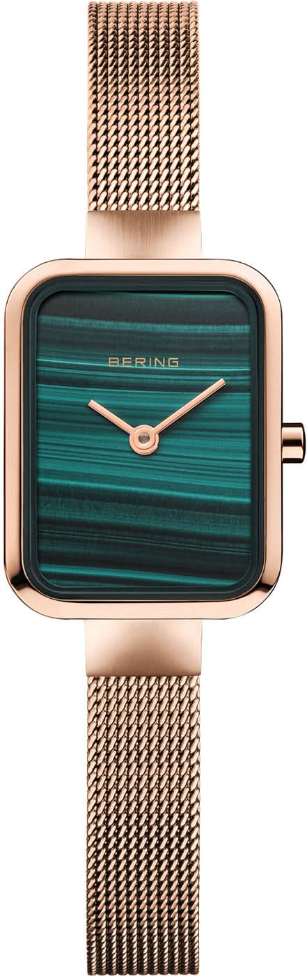 Orologio da donna Bering Petite Square 14520-368 • Vetro zaffiro antigraffio • Cinturino Milanaise