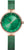 Orologio da donna con quadrante verde, cassa color oro rosa e cinturino in metallo verde