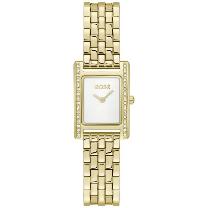 BOSS Lucy Precious 1502815 Damen Armbanduhr Gold • Saphirglas • Steinbesatz