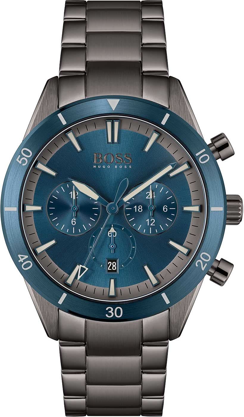 Orologio da uomo BOSS Santiago 1513863 • Quadrante blu • Acciaio inossidabile antracite