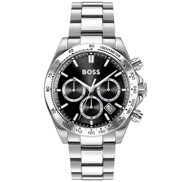 BOSS Hero Sport 1514267 Herren Armbanduhr Schwarz • Chronograph • 5 ATM Wasserdicht