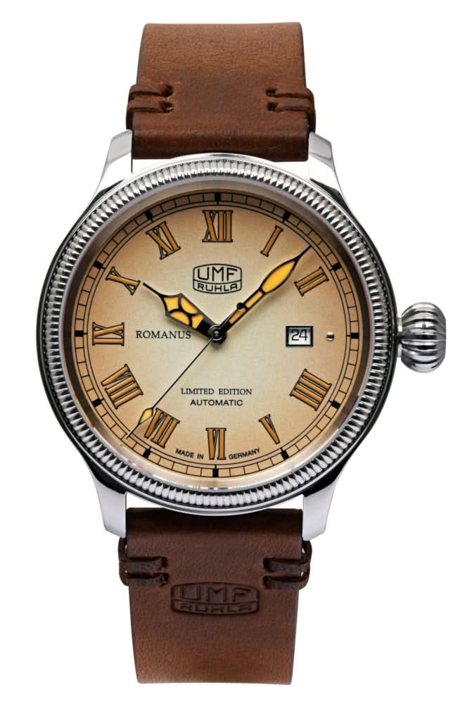 Orologio da uomo UMF Ruhla Romanus 1558-5 • Made in Germany • Vetro zaffiro