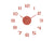 Karlsson DIY Sunset Numbers KA6001RD Wanduhr Rotton • Selbstklebende Ziffern • Kreatives DIY-Design