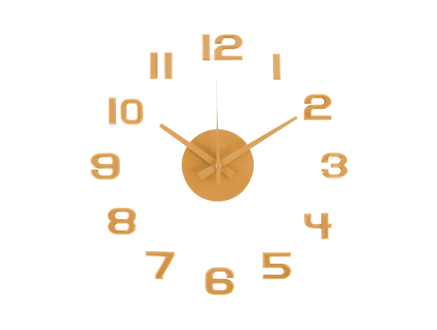 Karlsson DIY Sunset Numbers KA6001YE Wanduhr Ockergelb • Individuell gestaltbar • Modernes Design