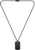 Collana veneziana con ciondolo ID nero, rettangolo allungato con passante