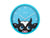 Karlsson Peekaboo Cow KA5997BL Wanduhr Blau • Bewegliche Augen • Kinderzimmer-Design