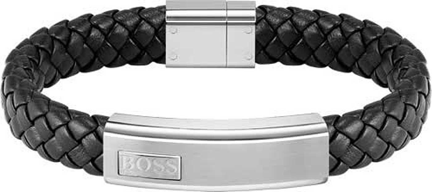 Boss Jewelry 1580178M - LANDER Bracciale in pelle intrecciata