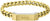 Bracciale color oro a catena con chiusura grande e incisione "BOSS"