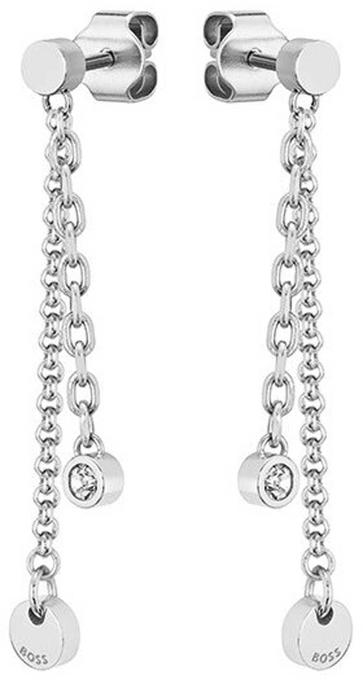 Boss Jewelry 1580332 - Orecchini pendenti IRIS con ciondoli rotondi e pietra