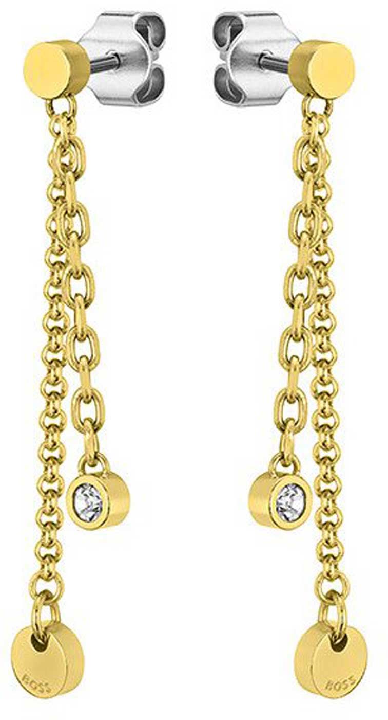 Boss Jewelry 1580333 - Orecchini pendenti IRIS con ciondoli rotondi e pietra