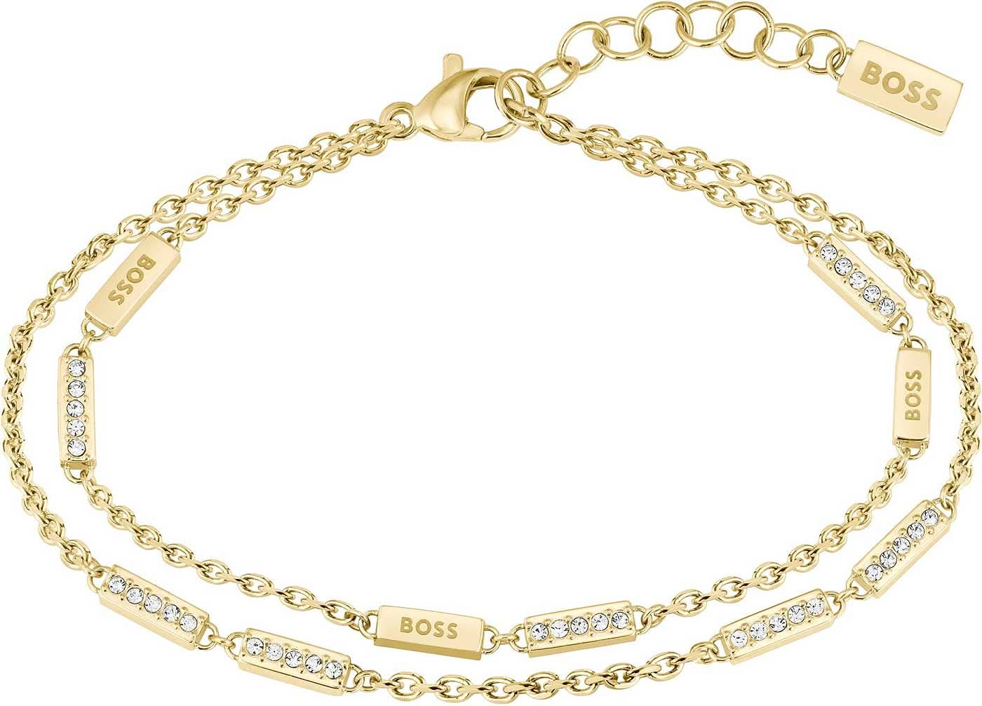 Boss Jewelry 1580450 - Bracciale a doppio filo LARIA con elementi di collegamento