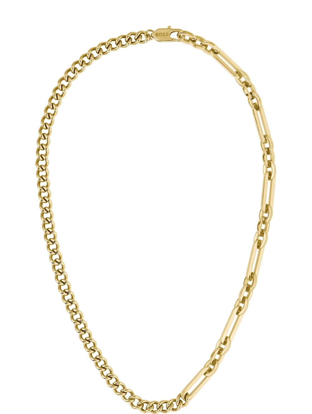 Collana in acciaio inossidabile color oro giallo come catena a maglie