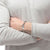 Bracciale in nylon al polso, bordo intrecciato con fibbia ad ardiglione argentata e BOSS