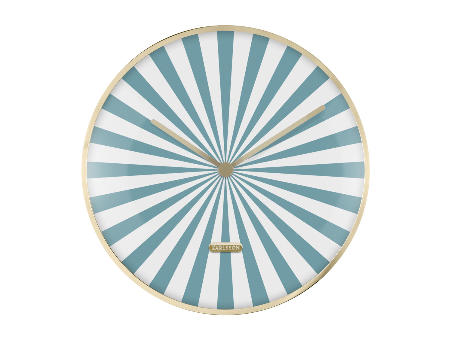 Karlsson Candy Swirl Dome KA6007BL Wanduhr Türkisblau • Geräuschloses Sweep-Uhrwerk • Verspieltes Spiralzifferblatt