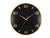 Karlsson Sienna Glow KA6017BK Wanduhr Schwarz • Goldene Indizes • Konvexe Linse