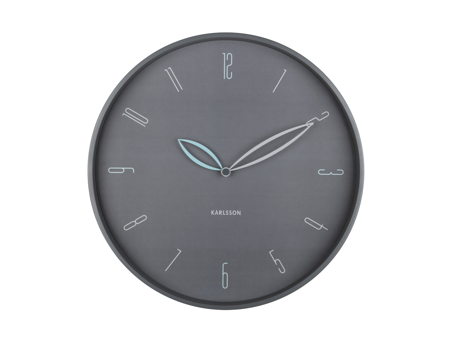 Karlsson Petals KA6012GY Wanduhr Dunkelgrau • Geräuschloses Sweep-Uhrwerk • Designer Duo Boxtel & Buijs
