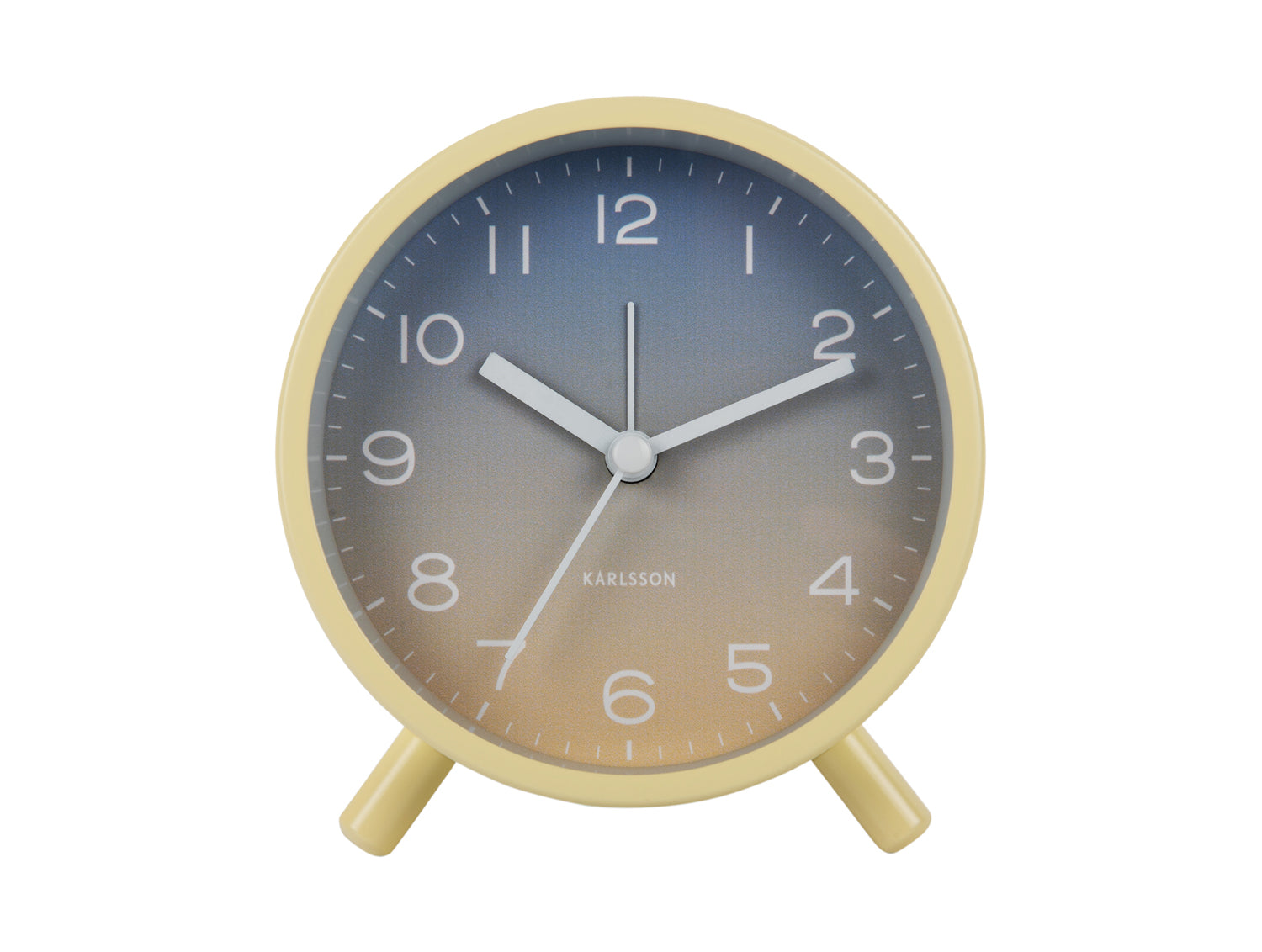 Karlsson Gradient KA6062YE Wecker Gelb • Geräuschloses Sweep-Uhrwerk • Farbverlauf-Design