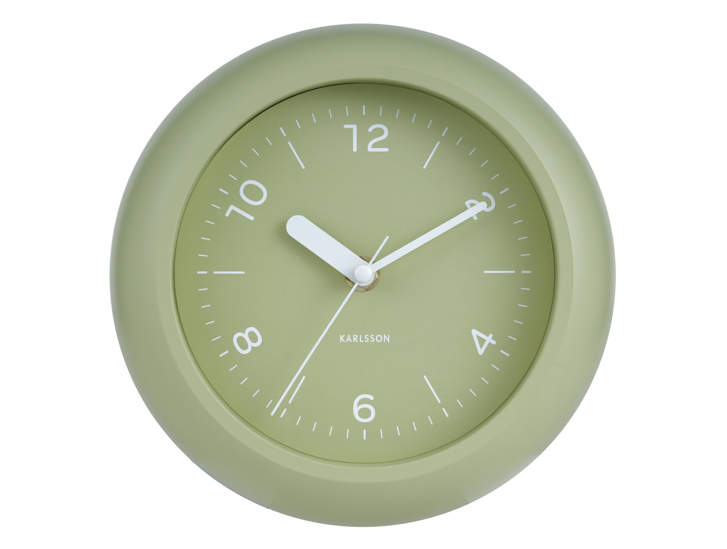 Karlsson Slope KA6047GR Wanduhr Teegrün • Geräuschloses Sweep-Uhrwerk • Verspieltes Design