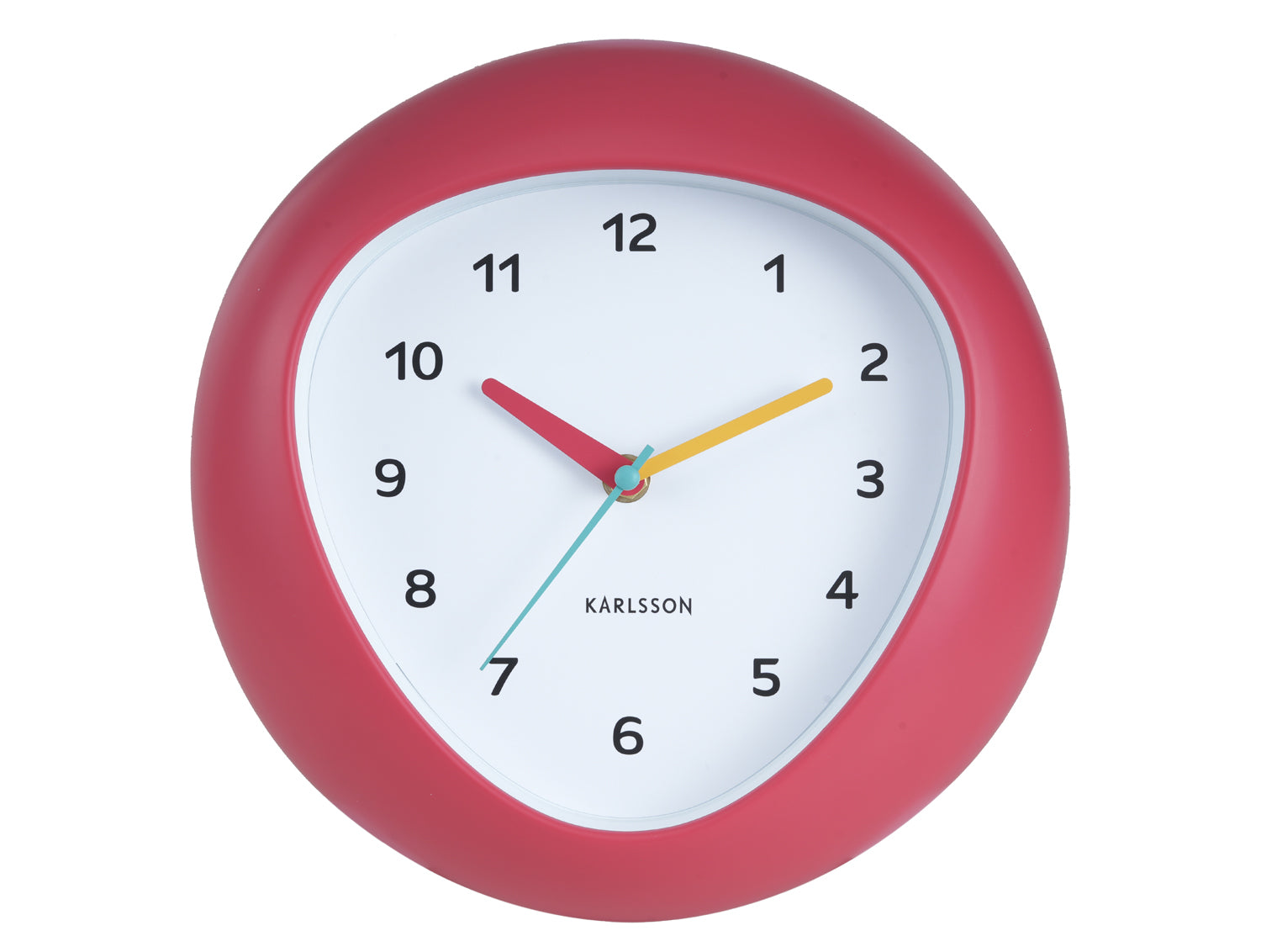 Karlsson Funky Vibes KA6049RD Wanduhr Scharlachrot • Sweep-Uhrwerk • Retro-Modernes Design