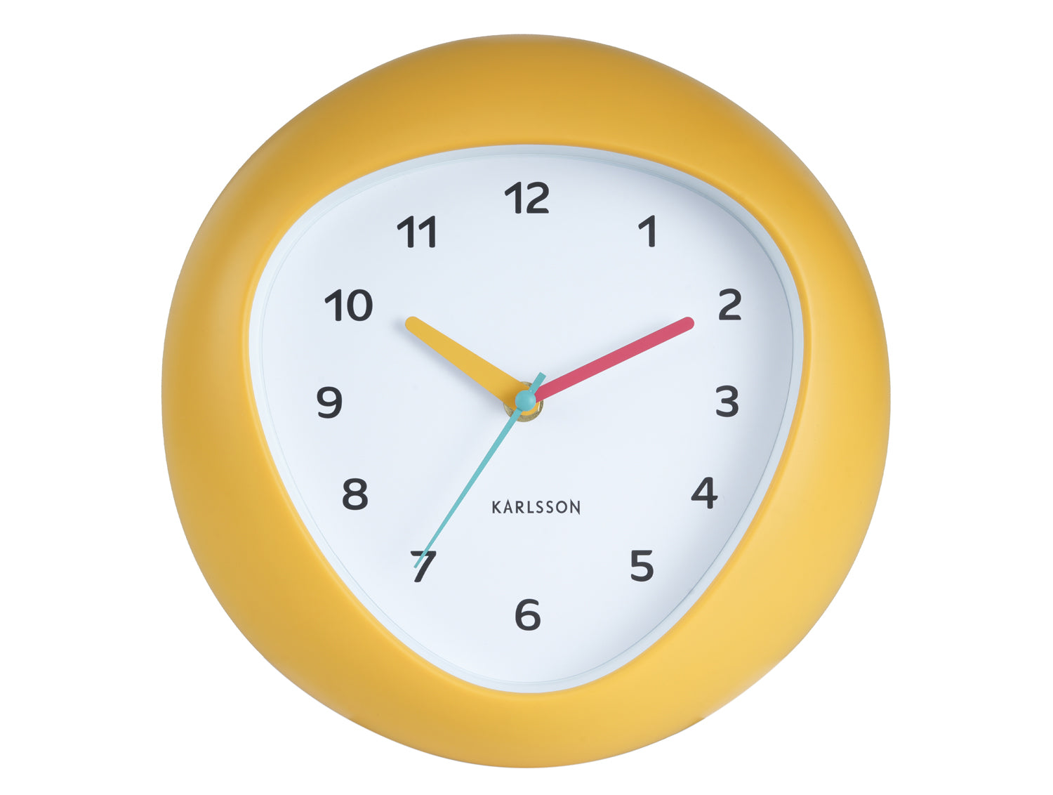 Karlsson Funky Vibes KA6049YE Wanduhr Leuchtendes Gelb • Geräuschloses Sweep-Uhrwerk • Verspieltes Retro-Design