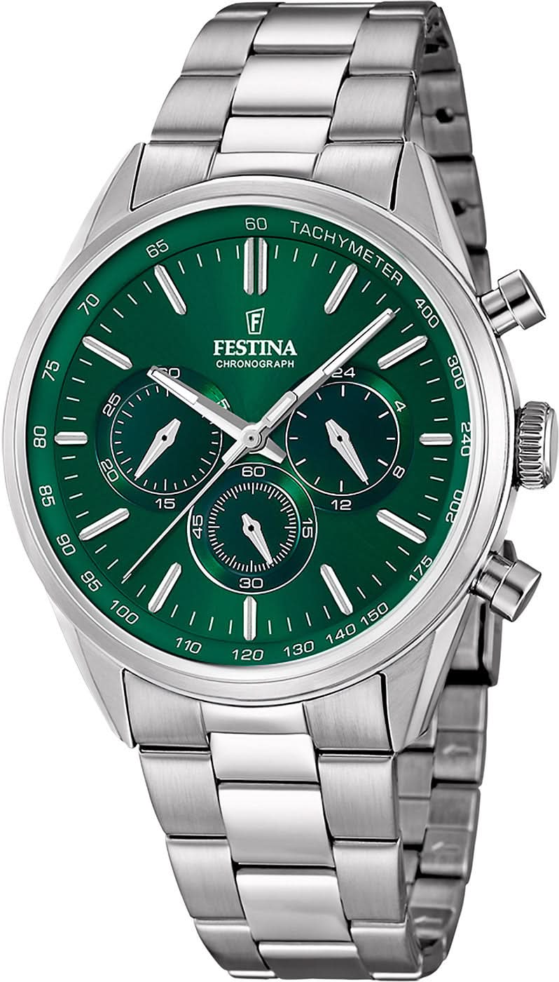 Festina Timeless Chronograph F16820/R da uomo • Design urbano • Acciaio inossidabile robusto