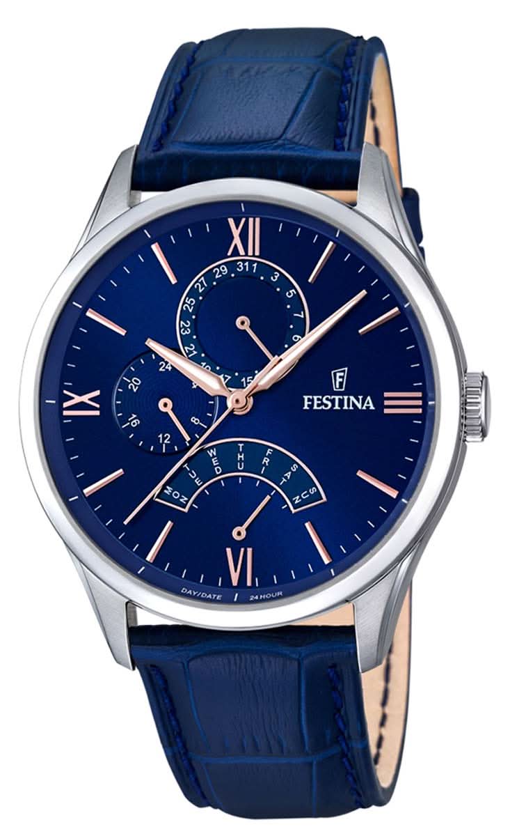 Festina Retro F16823/3 Orologio da uomo • Cinturino in pelle • 5 ATM