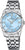 Orologio da donna con bracciale in acciaio inossidabile argentato, quadrante azzurro con numeri romani e logo Festina