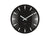 Karlsson Realista Dome KA6086BK Wanduhr Schwarz • Geräuschloses Sweep-Uhrwerk • Konvexes Kuppelglas